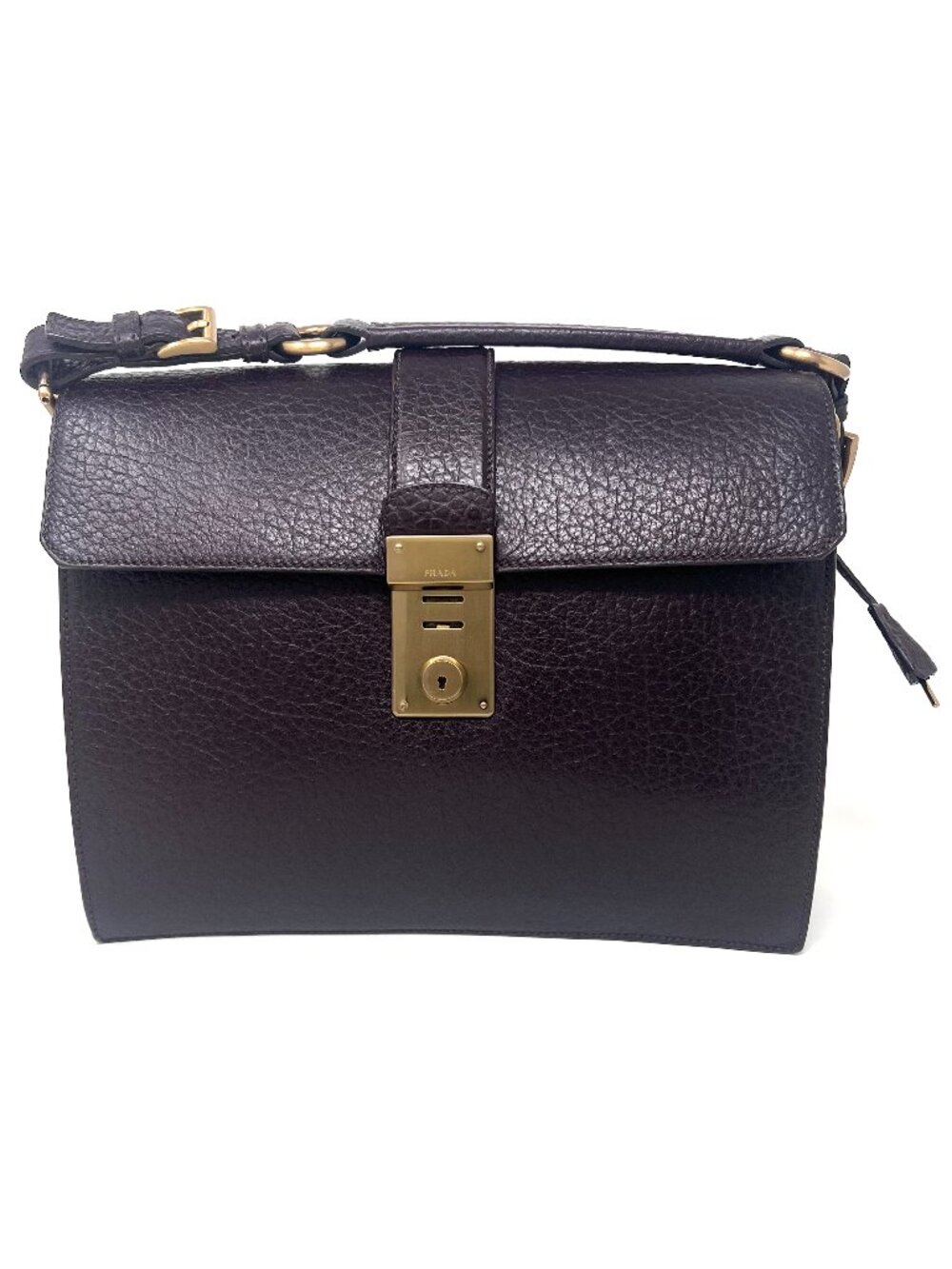 Prada Berlino 1 Sound Bag Mosto Bordeaux Leather Semitracolla BR2193 Handbag
